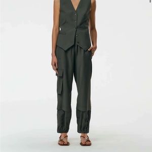 Tropical Wool Pull On Wilt Jogger - Long